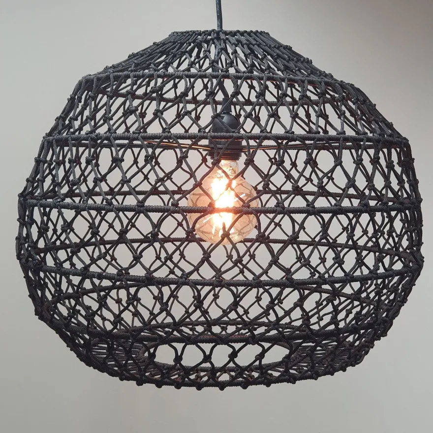Riippuvalaisin Tenstar Molecule, Ø45cm, rottinki, musta
