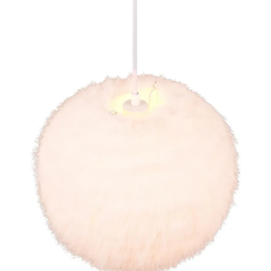 Riippuvalaisin Trio Furry, 35cm, E27, hiekanvalkoinen