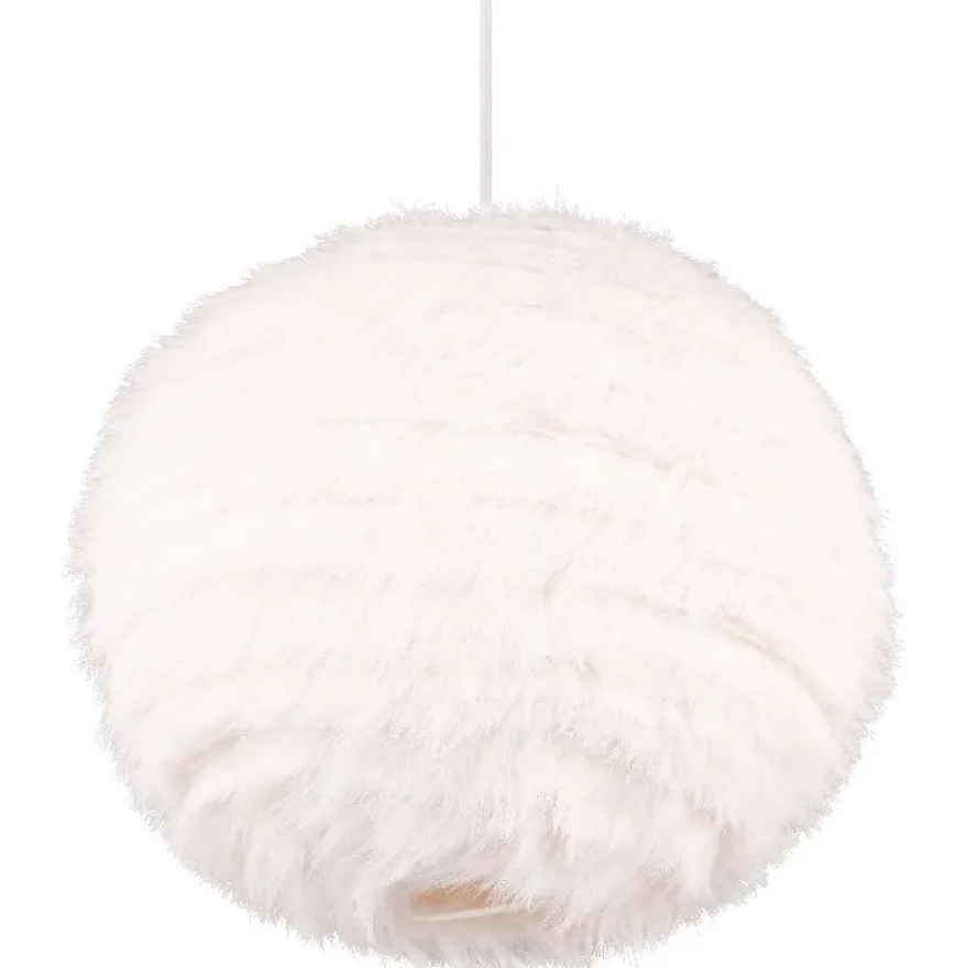 Riippuvalaisin Trio Furry, 35cm, E27, hiekanvalkoinen