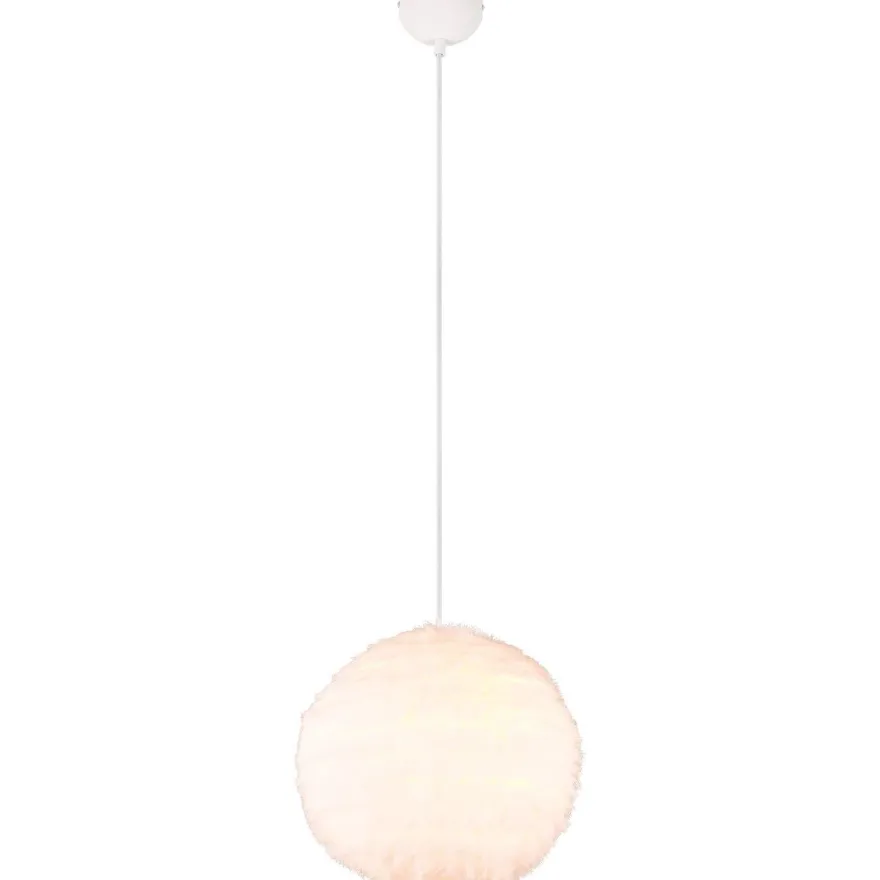 Riippuvalaisin Trio Furry, 35cm, E27, hiekanvalkoinen