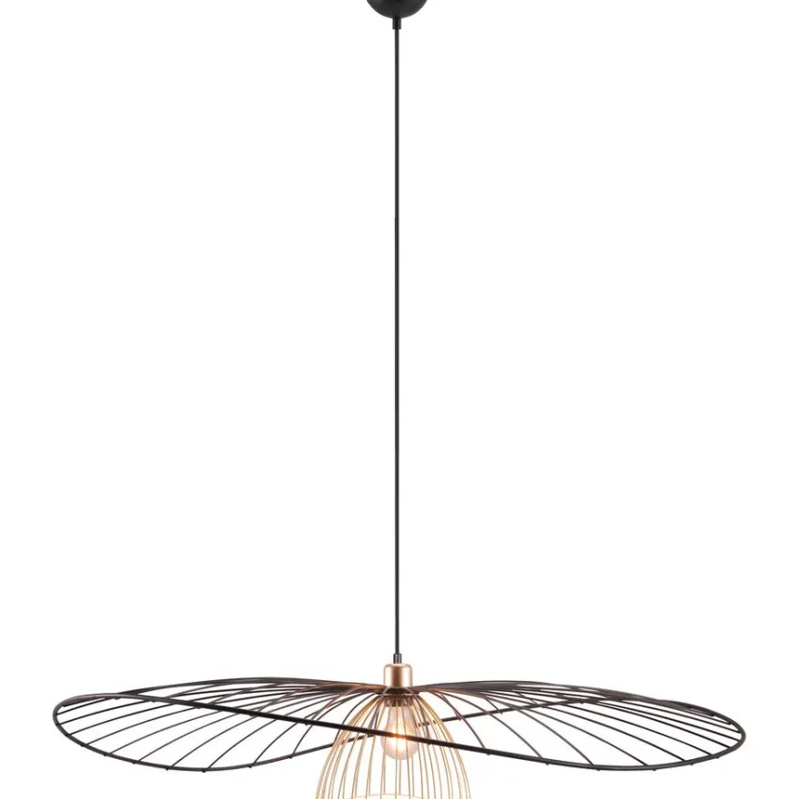 Riippuvalaisin Trio Lauris Ø100cm E27 mattamusta/kulta
