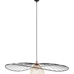 Riippuvalaisin Trio Lauris Ø100cm E27 mattamusta/kulta
