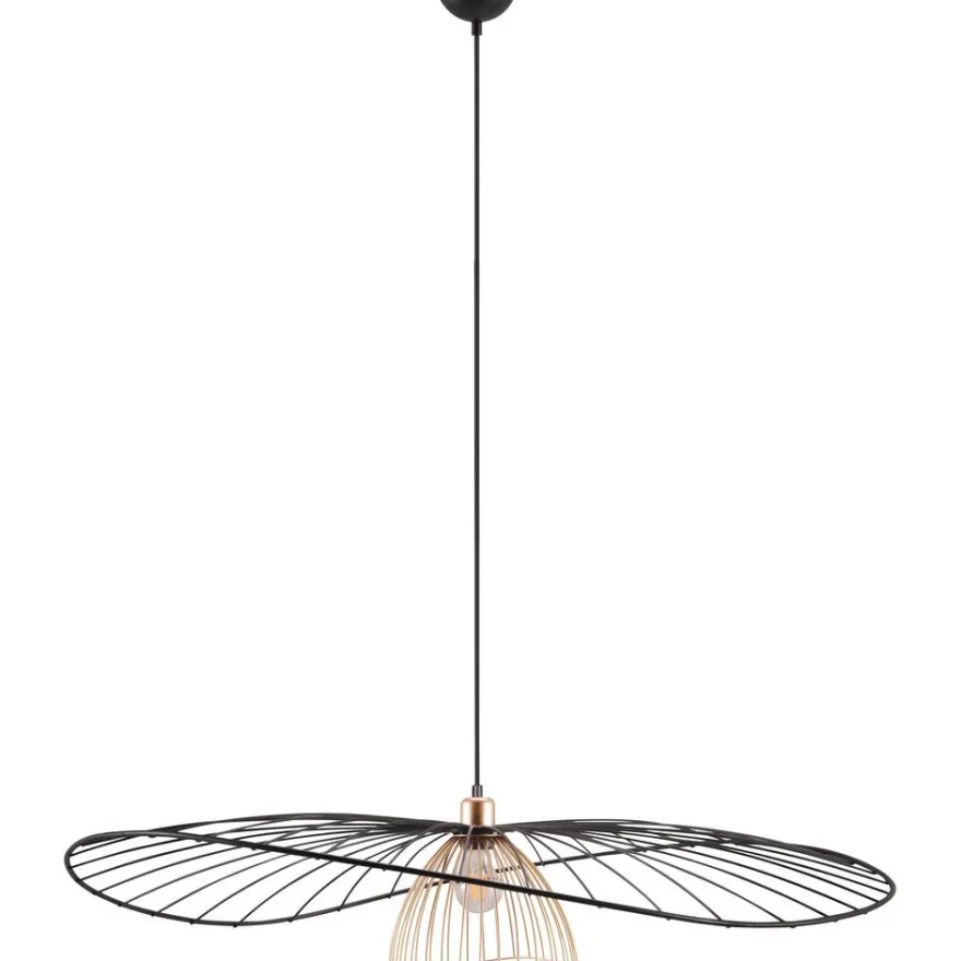 Riippuvalaisin Trio Lauris Ø100cm E27 mattamusta/kulta