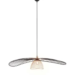 Riippuvalaisin Trio Lauris Ø100cm E27 mattamusta/kulta