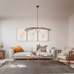 Riippuvalaisin Trio Lauris Ø100cm E27 mattamusta/kulta