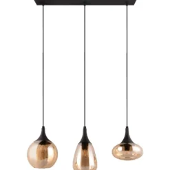 Riippuvalaisin Trio Lumina, 3-os, E14, mattamusta/meripihka