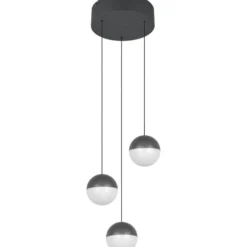 Riippuvalaisin Trio Senta LED 3-osainen pyöreä 3000K antrasiitti