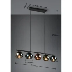 Riippuvalaisin Trio Sheldon, 5-os, E14, moniväri