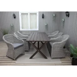Ruokailuryhmä Baltic Garden, 190x86cm Scottsdale-pöytä + 6 Daisy-tuolia