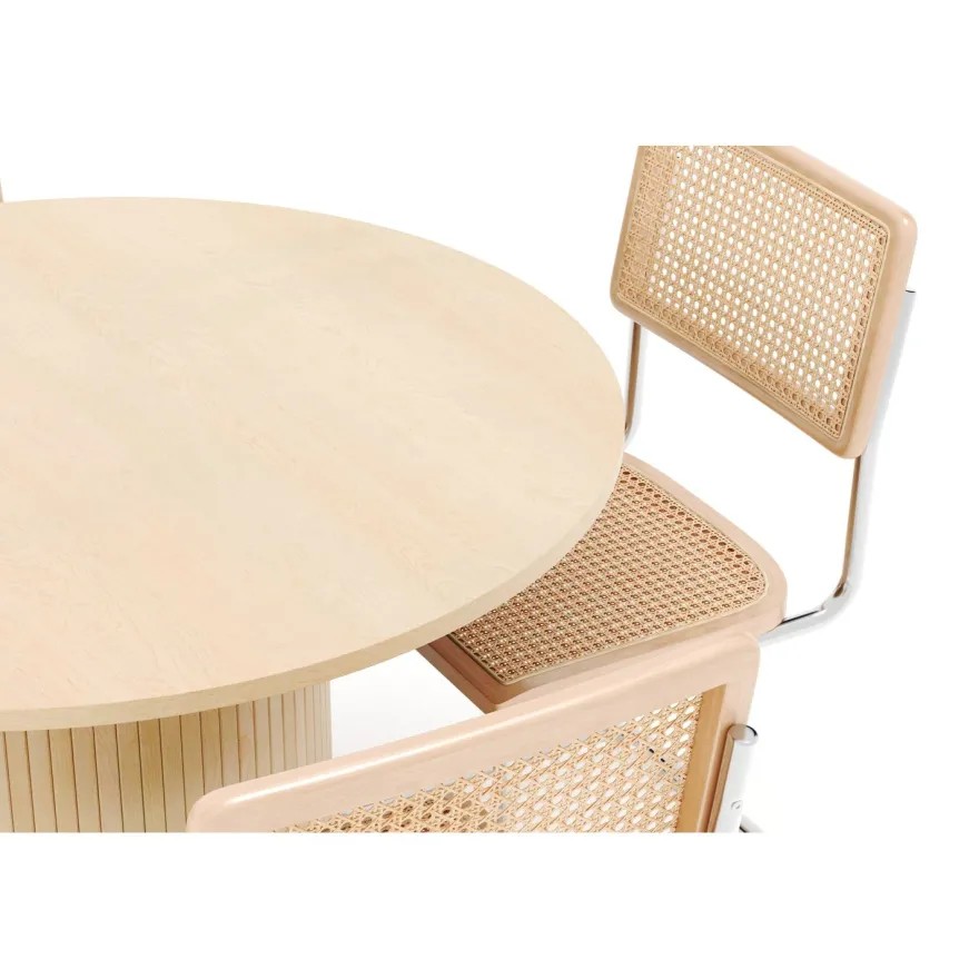 Ruokailuryhmä Kopparbo, 106cm pöytä, 4 Build tuolia, valkoinen (01683)