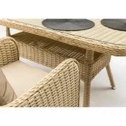 Ruokailuryhmä Linento Garden Cosmo, pöytä + 8 tuolia, beige