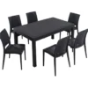 Ruokailuryhmä Linento Garden Rattan 6:n istuttava antrasiitti