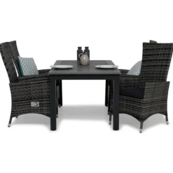 Ruokailuryhmä Monaco, 152-210cm, 4/6 säädettävää Jenny-nojatuolia, eri tuoli-/värivaihtoehtoja (52210)