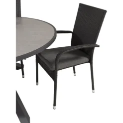 Ruokailuryhmä Venture Home, ø140cm Parma-pöytä + 4 Anna-tuolia