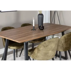 Ruokailuryhmä Venture Home, jatkettava Inca-pöytä + 4 Velvet-tuolia, sametti