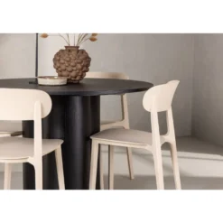 Ruokailuryhmä Venture Home, Olivia-pöytä + 4 beigeä Åstol-tuolia
