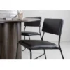 Ruokailuryhmä Venture Home, Olivia-pöytä + 4 mustaa Kenth-tuolia, keinonahka