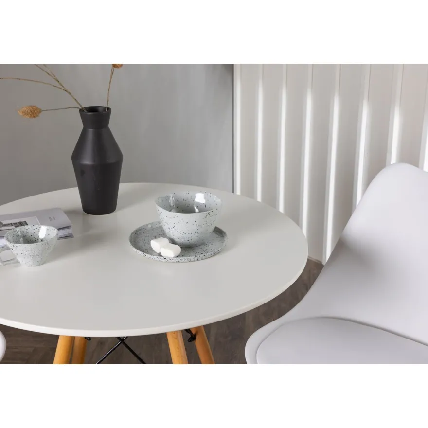 Ruokailuryhmä Venture Home, pyöreä Danburi-pöytä + 2 Zeno-tuolia