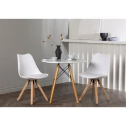 Ruokailuryhmä Venture Home, pyöreä Danburi-pöytä + 2 Zeno-tuolia