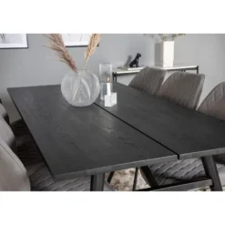 Ruokailuryhmä Venture Home, Sleek-ruokapöytä + 6 harmaata Gemma-tuolia