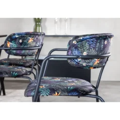 Ruokailuryhmä Venture Home, 180x90cm musta/messinki Dipp-pöytä + 6 musta/messinki Arrow-tuolia