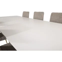 Ruokailuryhmä Venture Home, 240x100cm Palace-pöytä + 6 beigeä Windu Lyx -tuolia