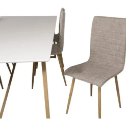 Ruokailuryhmä Venture Home, 240x100cm Palace-pöytä + 6 beigeä Windu Lyx -tuolia