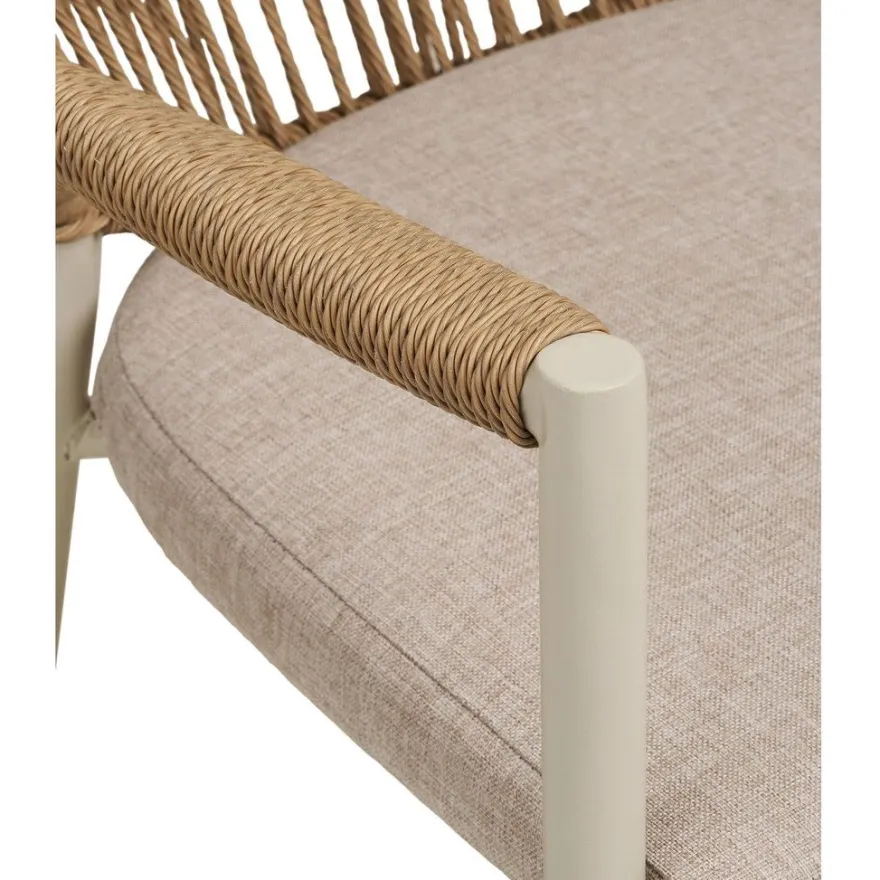 Ruokapöydän tuoli terassille House Nordic Abela, pehmusteella, ruskea/beige