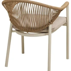 Ruokapöydän tuoli terassille House Nordic Abela, pehmusteella, ruskea/beige