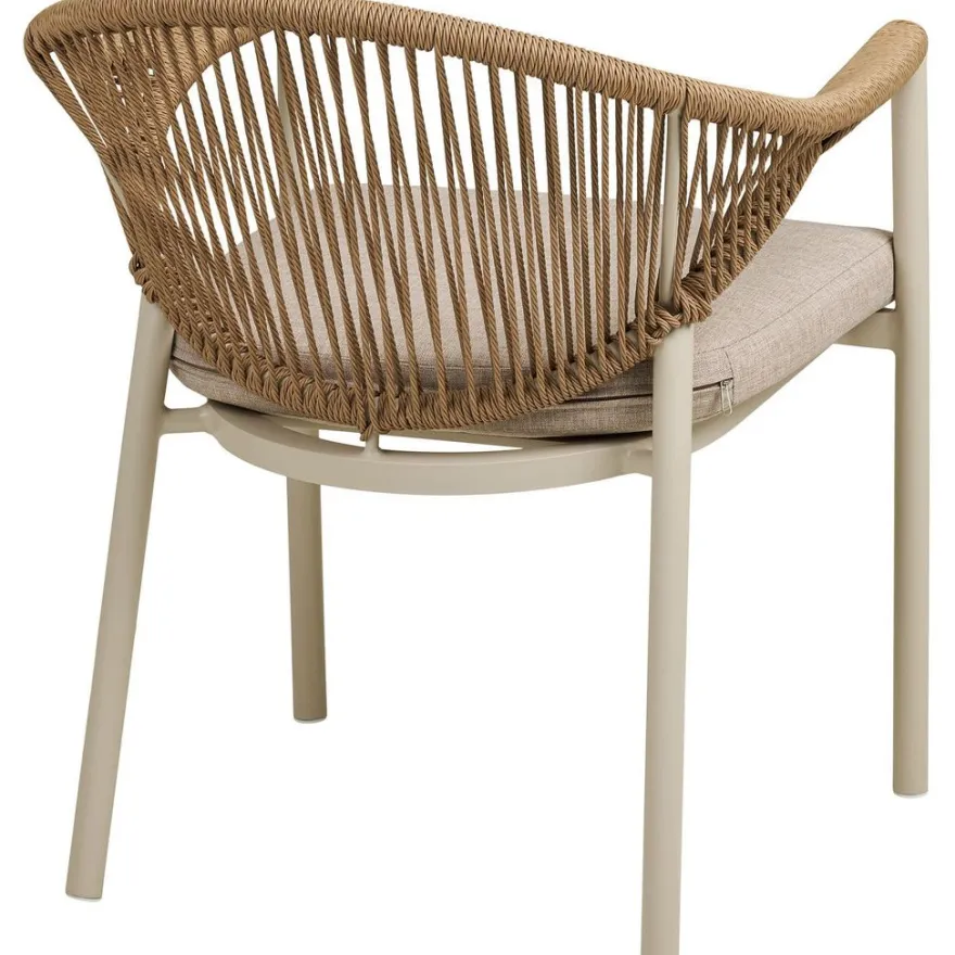 Ruokapöydän tuoli terassille House Nordic Abela, pehmusteella, ruskea/beige