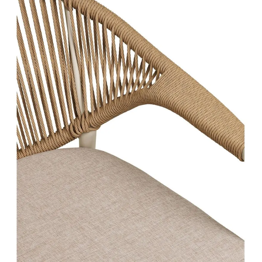 Ruokapöydän tuoli terassille House Nordic Abela, pehmusteella, ruskea/beige