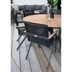 Ruokapöydän tuoli Venture Home Mexico, musta/tiikki