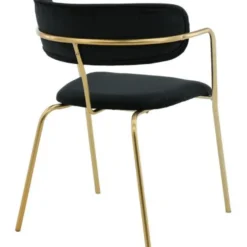 Ruokapöydän tuoli Venture Home Arrow, messinki/musta sametti