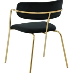 Ruokapöydän tuoli Venture Home Arrow, messinki/musta sametti