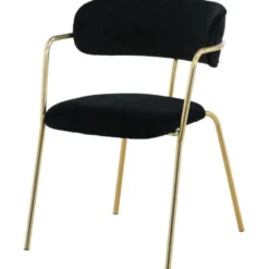 Ruokapöydän tuoli Venture Home Arrow, messinki/musta sametti