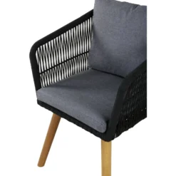 Ruokapöydän tuoli Venture Home Chania, musta/akaasia