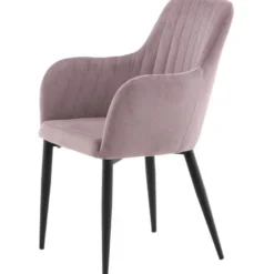 Ruokapöydän tuoli Venture Home Comfort, vaaleanpunainen vakosametti