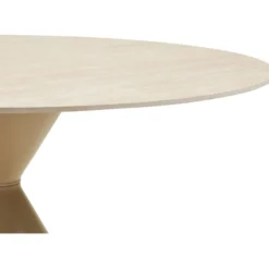 Ruokapöytä House Nordic Annecy, ø120x76cm, hiekka/travertiinikuosi