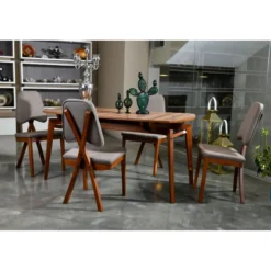 Ruokapöytä Linento Furniture Pera, puu, ruskea