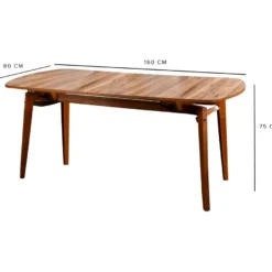Ruokapöytä Linento Furniture Pera, puu, ruskea