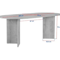 Ruokapöytä Linento Furniture Sabella, 200x90cm