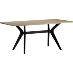 Ruokapöytä Linento Furniture YMS-708-FF-2, 181x90cm, ruskea