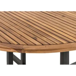 Ruokapöytä Lines, Ø140cm, 6-istuttava, ruskea