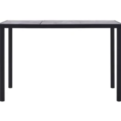 Ruokapöytä musta ja betoninharmaa 160x80x75 cm mdf