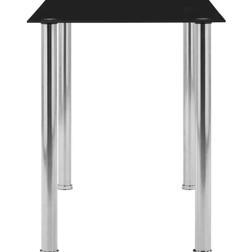 Ruokapöytä musta 120x60x75 cm karkaistu lasi