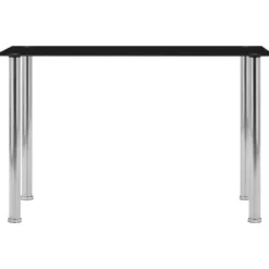 Ruokapöytä musta 120x60x75 cm karkaistu lasi
