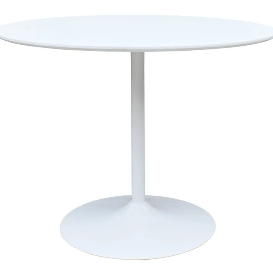 Ruokapöytä Tenstar Wilma, Ø90cm, valkoinen