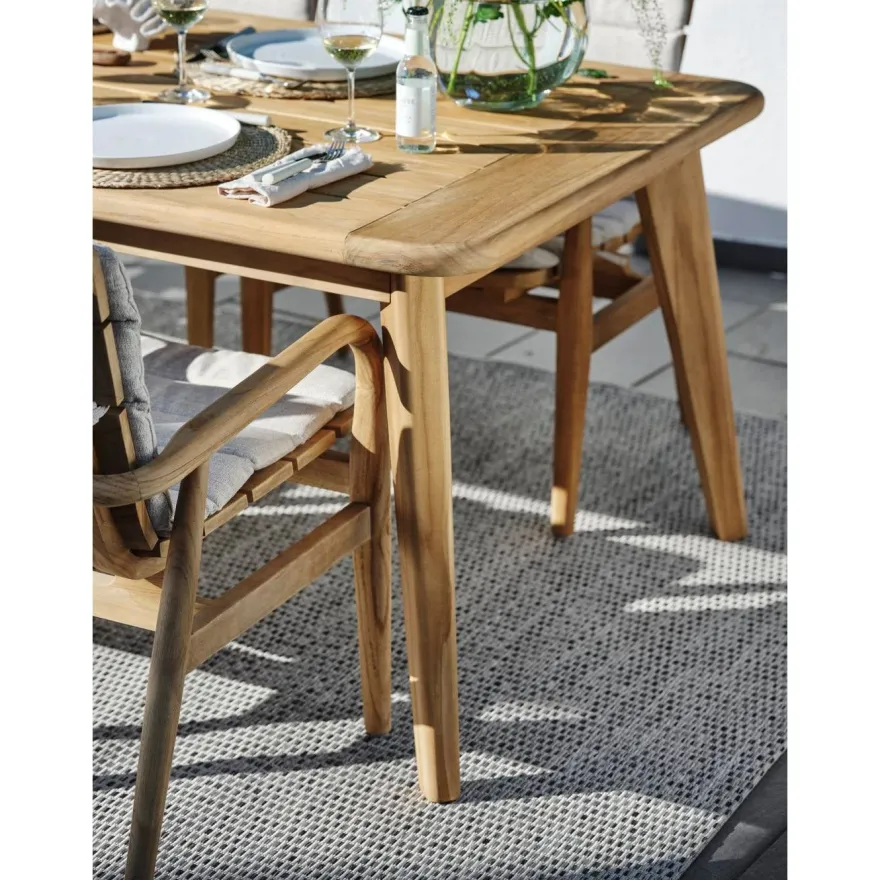 Ruokapöytä ulos Brafab Lilja, 240x100cm, tiikki