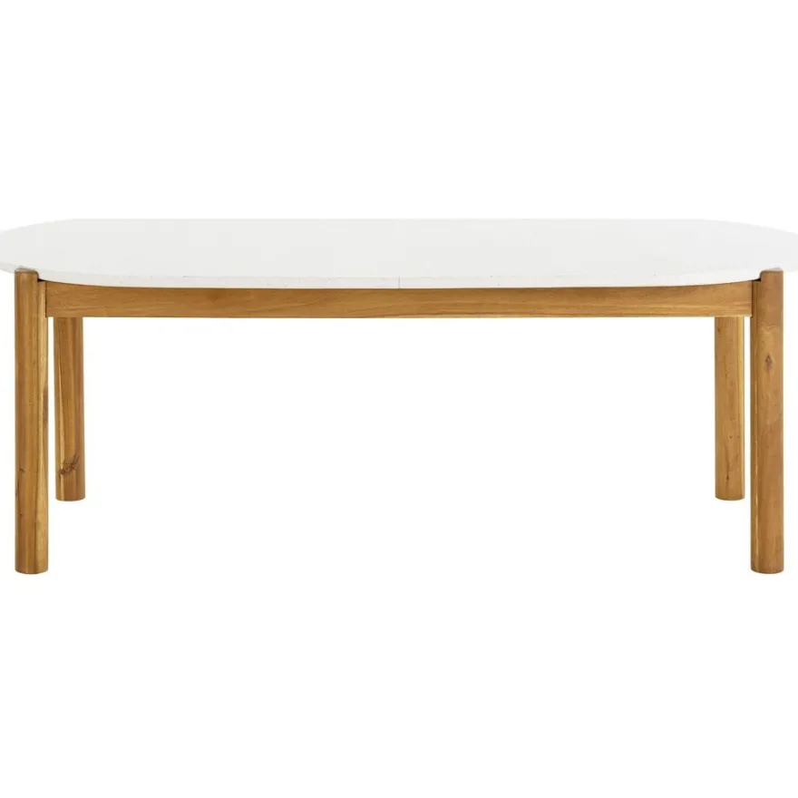 Ruokapöytä ulos House Nordic Terracina, 95x210x76cm, akaasia/terrazzo