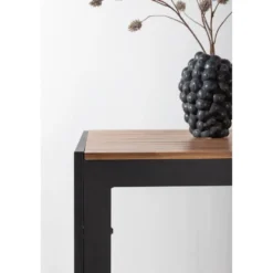 Ruokapöytä Venture Home Bois 205x90cm musta/akaasia